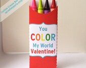 CUSTOM Printable Crayon Box Valentine Il_170x135