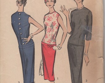 Bust 31 1/2-1960's Junior Dress Advance 8669 Size 11