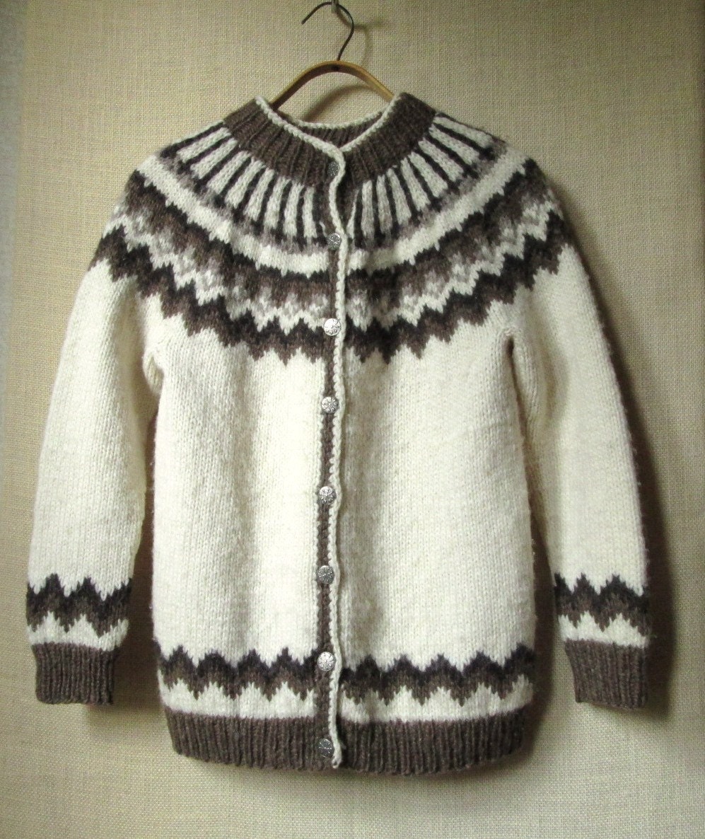 Nordic sweater ski sweater hand knit sweater cardigan