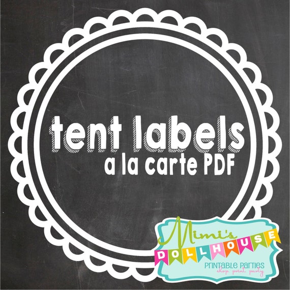 A la Carte Blank Tented Labels from any Mimi's Dollhouse Design PDF/JPEG Il_570xn