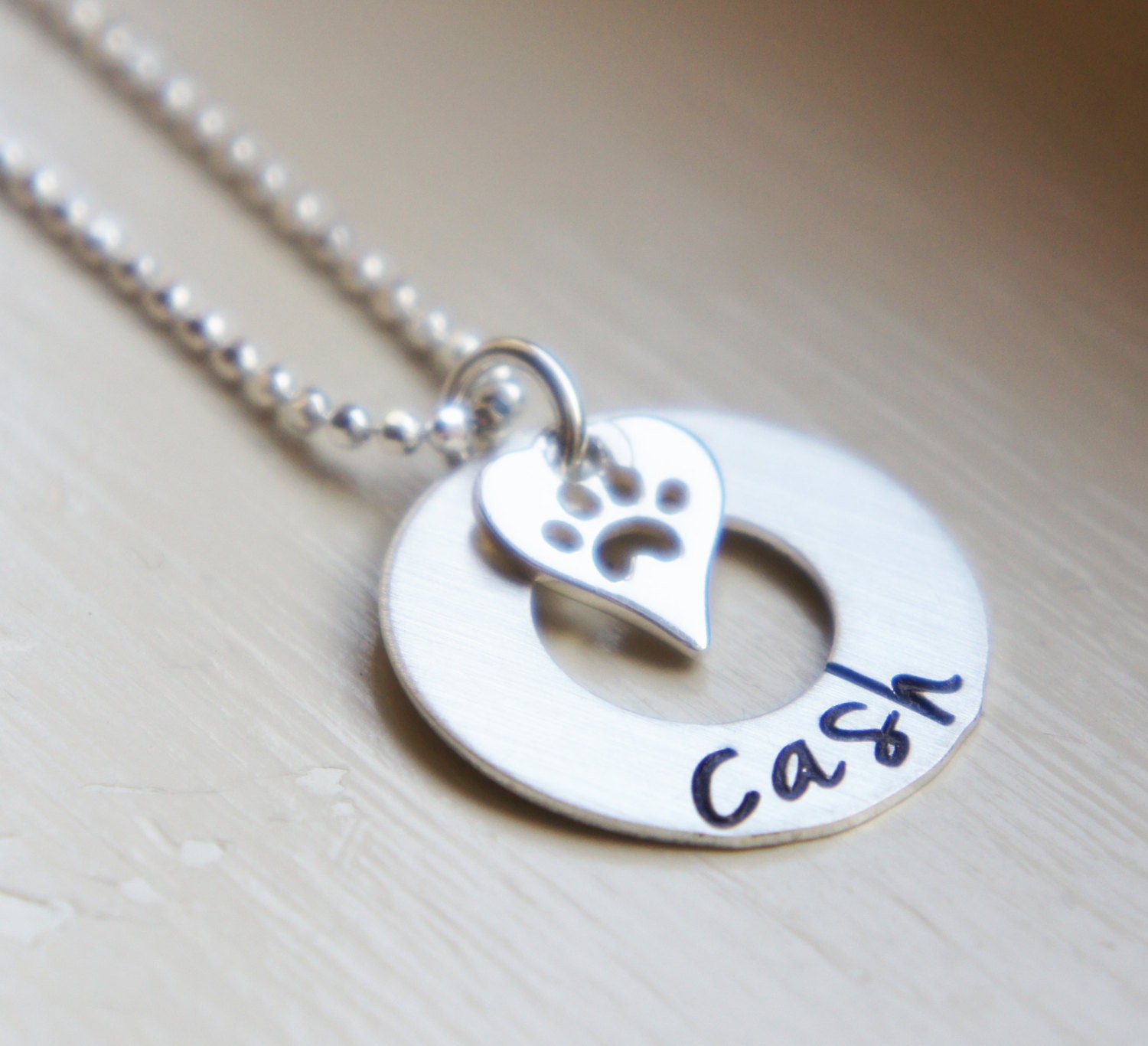 Pet Dog Lovers Memorial Necklace Cat In Memory of Pet Sterling