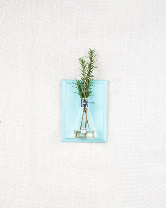 Wall Vase Blue Hanging Vase Bud Vase Wall Sconce Vase