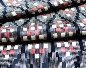 Vintage Kimono Silk, Kimono Fabric, Japanese Kimono, Blue Geometric Fabric