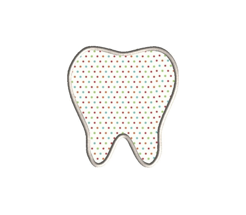 Tooth Applique Machine Embroidery DesignINSTANT DOWNLOAD