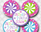 INSTANT DOWNLOAD Candy Cane Cutie Christmas Inspired~ 4x6 Digital 1" Inch Bottle Cap Image/Digital Collage sheet Il_170x135