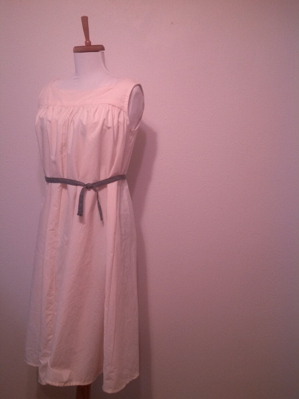 cream two piece night gown