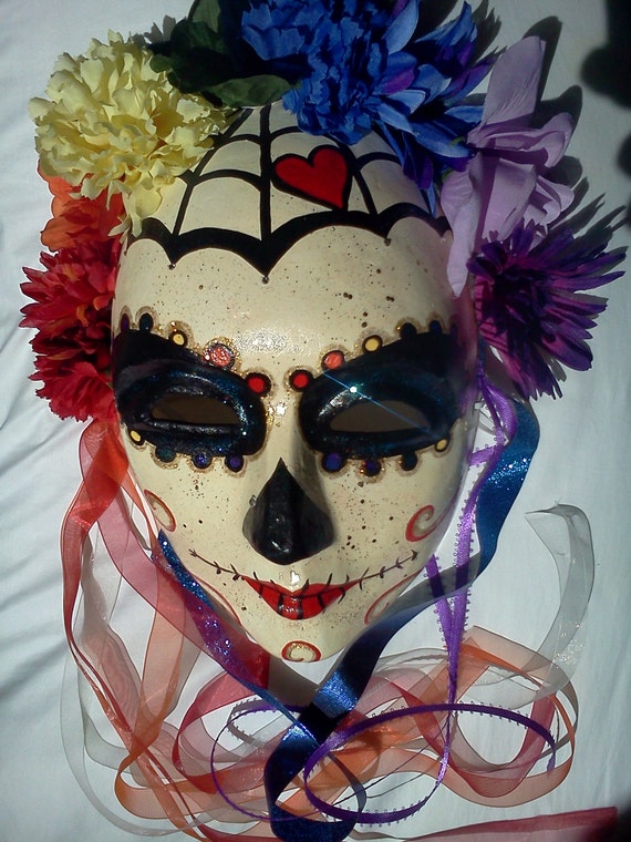 Day of the Dead sugar skull mask wall decor Dia de los Muertos