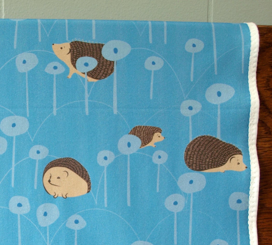 in2green - Hedgehog Baby Blanket, Blue Pond | One Kings Lane