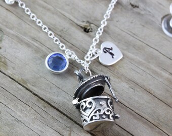 ... Necklace with Birthstone & Initial, Locket, Things Remembered. Rf 123