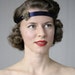 Navy Headband, 1920s Style Head Piece, Art Nouveau Hair Accessory, Edwardian, Flapper Headband, 1920s Style, Victorian Gold - "Josephine"