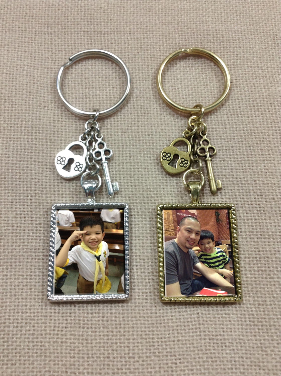 Custom Photo Keychain Picture keychain Photo jewelry
