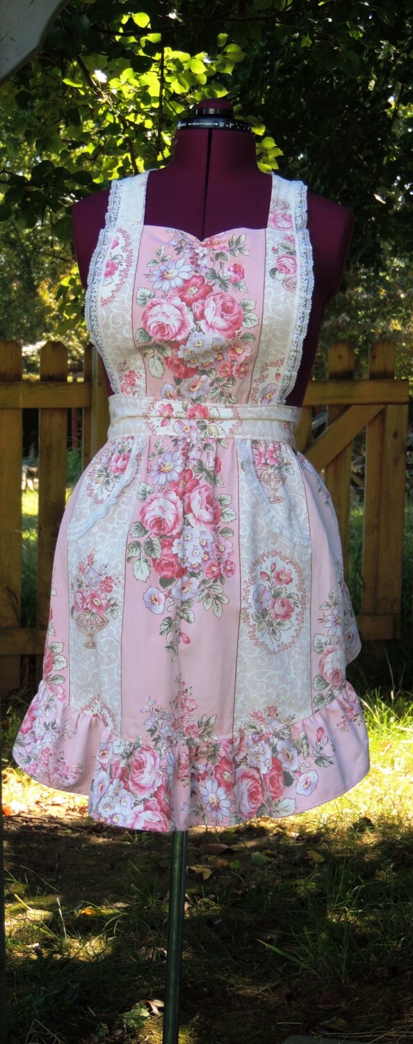 cottage chic apron upcycled apron shabby chic apron cottage chic apron upcycled apron shabby chic apron