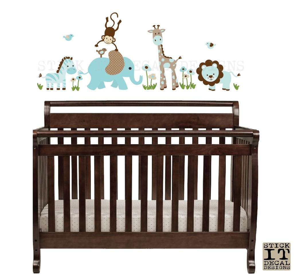Safari Wall Decal Nursery Wall Decal Mini Decal Giraffe
