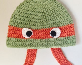 Ninja Turtle Hat - Crochet Hat - Ninja Turtle - Crochet ...