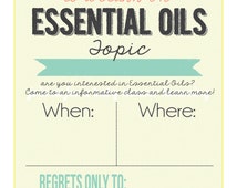4x6 Doterra Class Invitation Instant Download Printable Invite People To Your Doterra Class With Doterra Invite Template