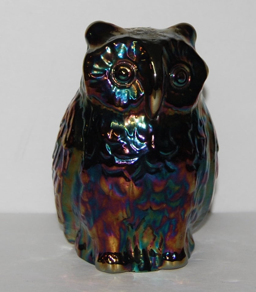 vintage fenton carnival glass owl price reduced vintage fenton carnival glass owl price reduced