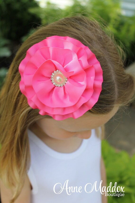 Large Pink Flower Hair Clip Hair Flower Clip Hair Clip