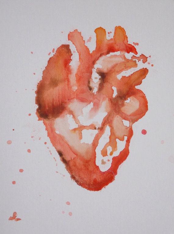 watercolor heart sketch