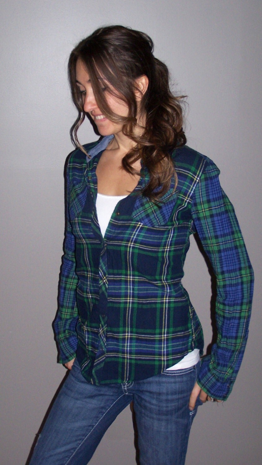 hand tailored women's flannel shirt