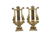 Antique Furniture Decoration.  Gilt  French Escutcheons. Furniture Ornament. Furniture Hardware.