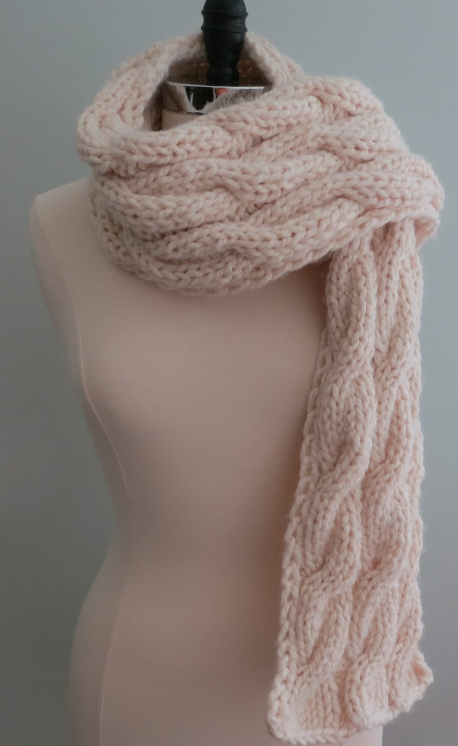 Scarf Knitting Pattern Bulky Scarf Cable Scarf
