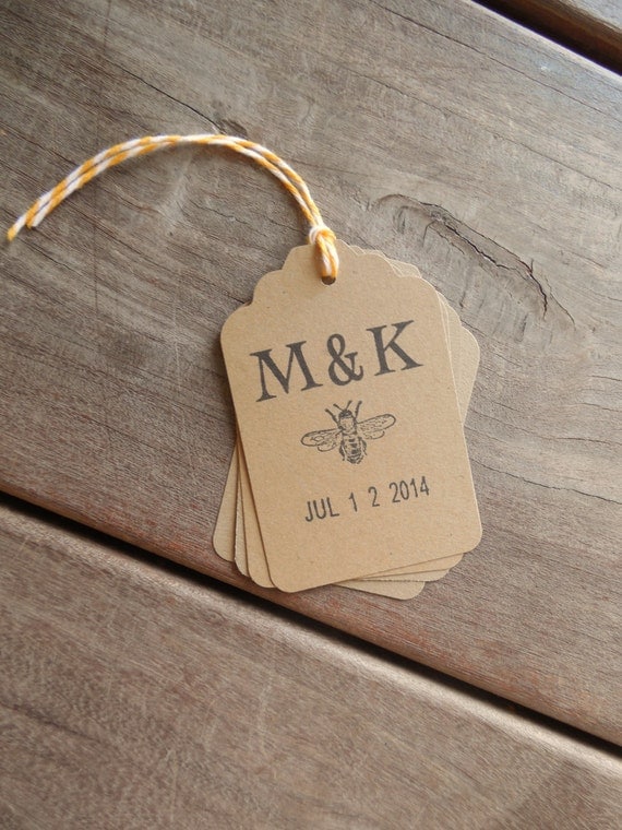 ... to Bee Wedding Date Favor Tags-Kraft Wedding Tags-Set of 10 on Etsy
