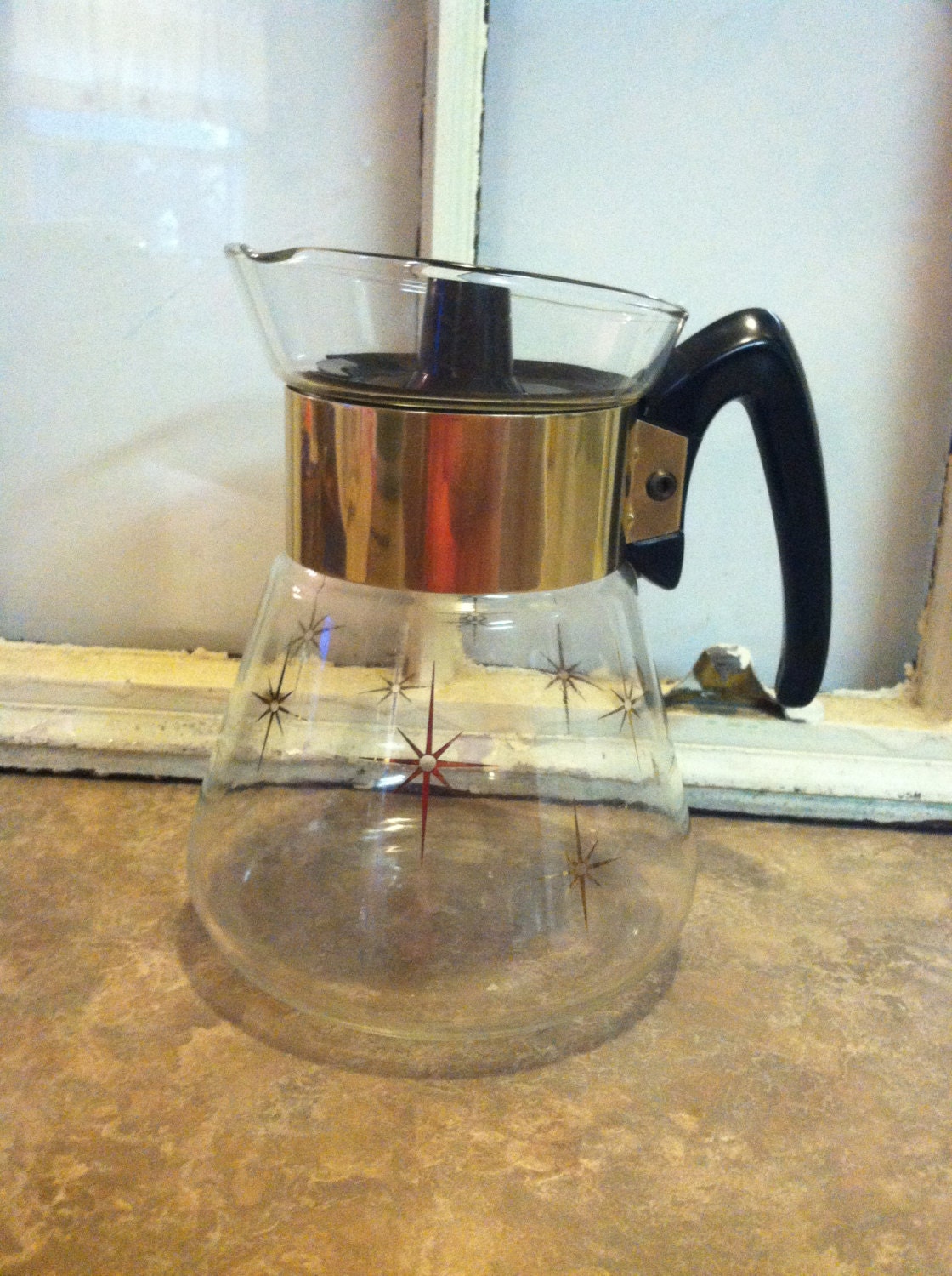 Pyrex Vintage Glass Stove Top Tea Pot by HappyVintageTreasure