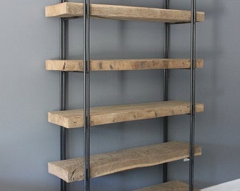 Reclaimed Wood Bookcase Shelving Unit Storage by DendroCo on Etsy