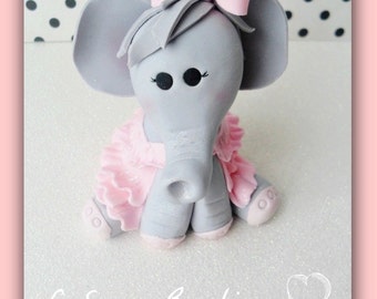 3D Fondant Elephant Cake Topper