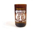 Route 66 Root Beer Soda Pop Bottle Drinking Glass