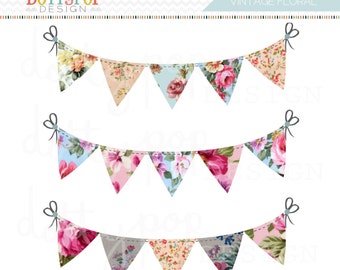 floral bunting on Etsy, a global handmade and vintage marketplace.