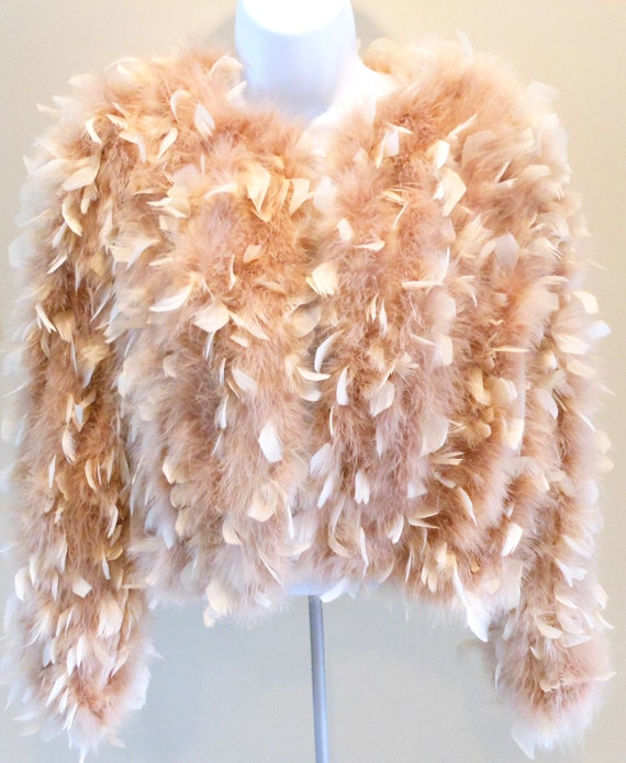 Vintage 70s Feather Boa Jacket