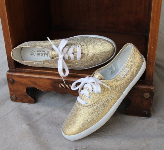 gold flat shoes size 5
