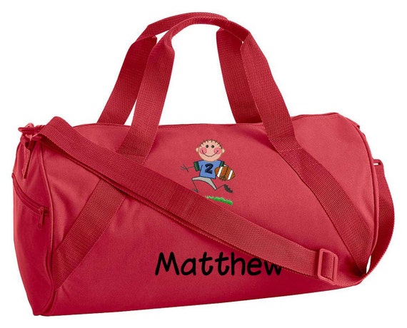 school bag for duffel best Duffel Monogrammed FOOTBALL Bag Custom Embroidered Name SPORTS