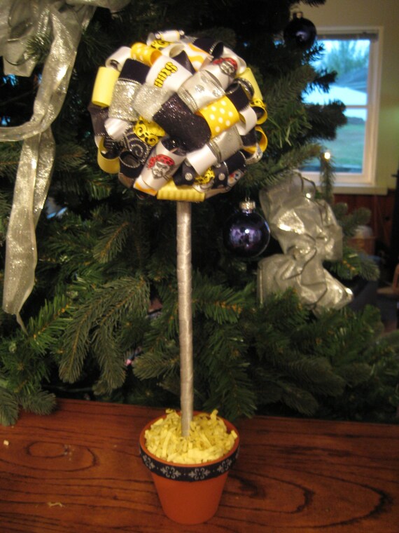 large pittsburgh sports pirates and steelers ribbon topiary large pittsburgh sports pirates and steelers ribbon topiary