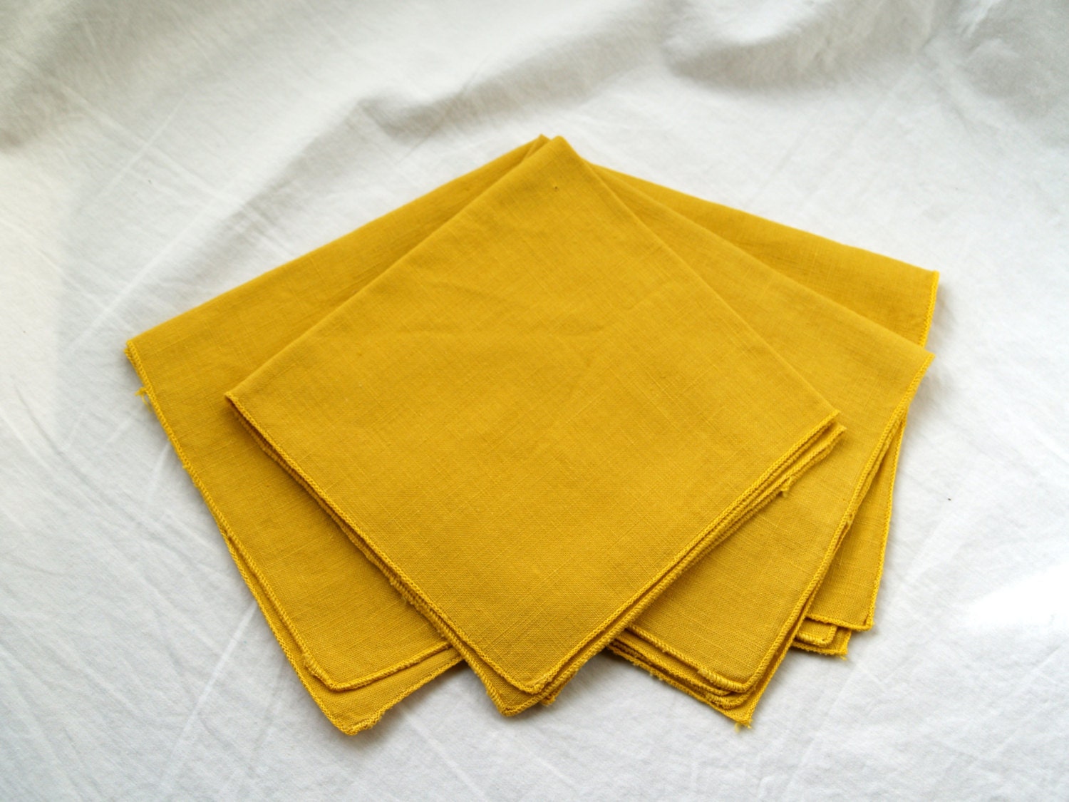 Mustard Yellow Cloth Napkins by NorthwestPonyExpress on Etsy