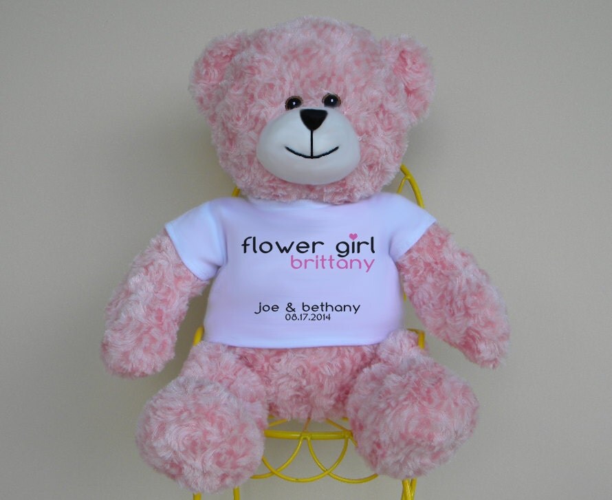 Flower Girl 16 Personalized Bear with color matched