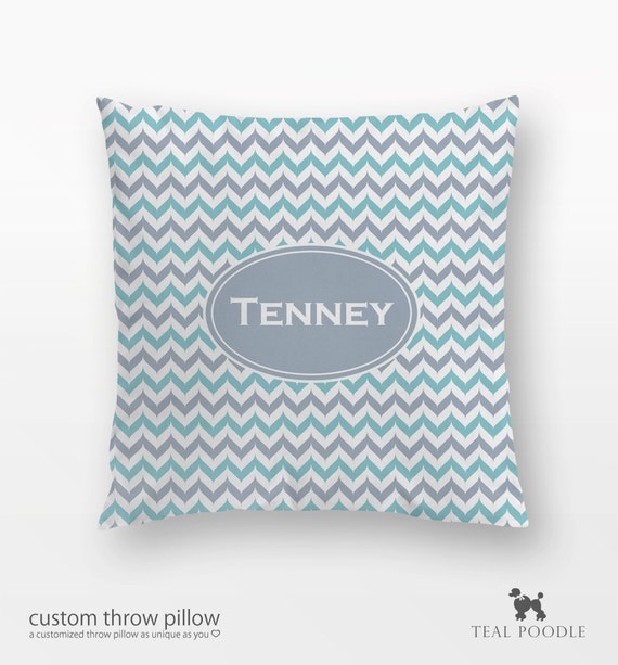 Items similar to Fancy Chevron Throw Pillow Personalized With Your