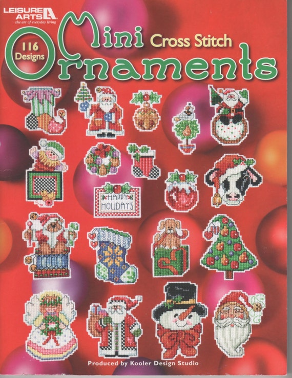 Counted Cross Stitch Pattern Book Mini Christmas Ornaments 116