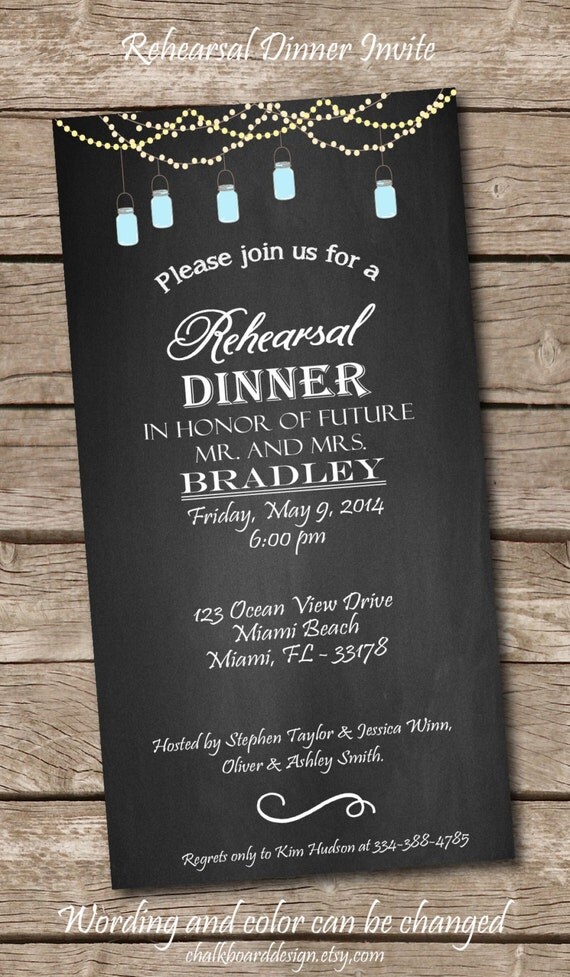 Printable Rehearsal Dinner Invite Printables Custom Dinner