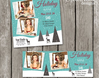 Holiday Mini Session Template - Christmas Facebook Cover Marketing Board Templates - Christmas Mini Session Flyer - TS02