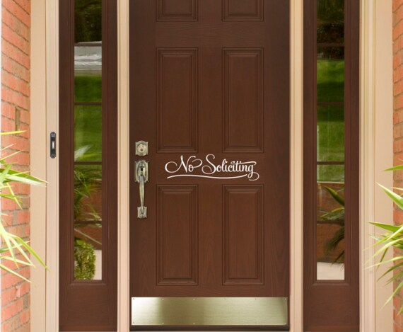 items similar to no soliciting sign for front door simple and pretty