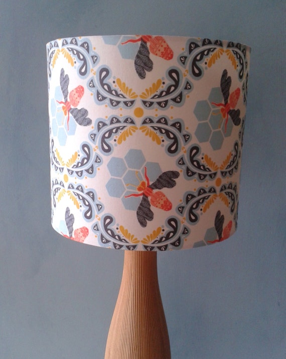 Sweet As Honey Fabric Covered Lamp Shade By Lightflightlighting   Il 570xN.611792671 Tpul 