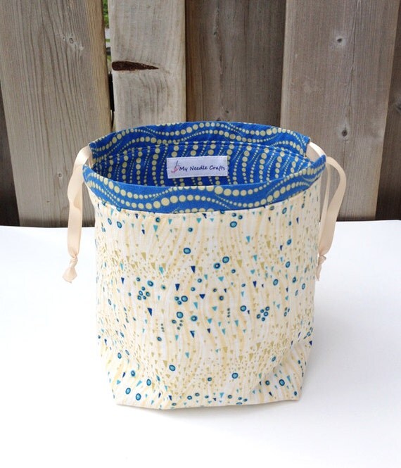 Sock Knitting Bag Yarn Bag Knitting Project Tote Bag Two at a