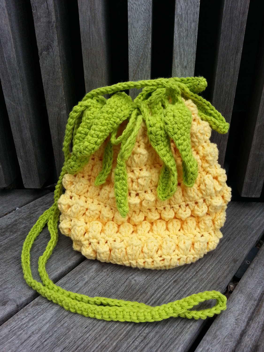 Pineapple Bag Pineapple Pouch Pineapple Crochet Beach Bag
