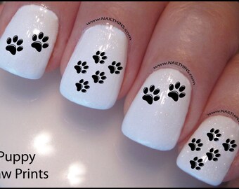 Paw Print Nail Decal Dog paw Design Nail Art