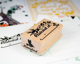 Postcrossing stamp for universal use - rubber stamp for postcrossing - postcrossing ID ink stamp