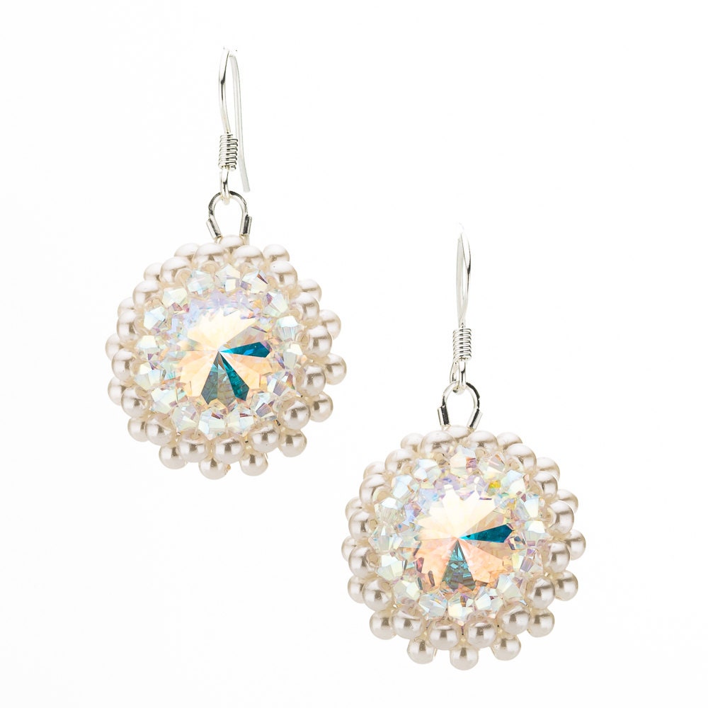 Bridal crystal earrings Crystal dangle earrings Crystal