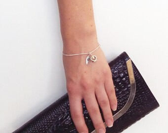 Silver 925 K Pomegranate Bracelet. Personalized gift for women.