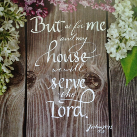 New Home Gift Christian Gift Housewarming As For Me and My